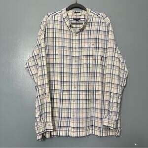 Eddie Bauer Classic Fit Button Down Cotton Plaid Shirt Men’s Size 3XL Tall